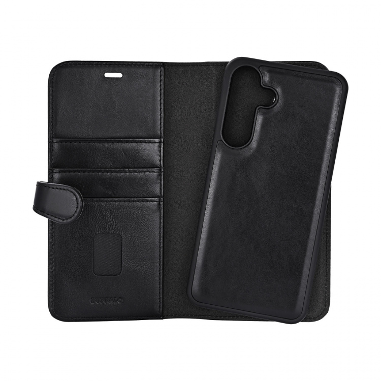 Buffalo Wallet Case Leather 2-in-1 Black - Samsung S25 FE 5G