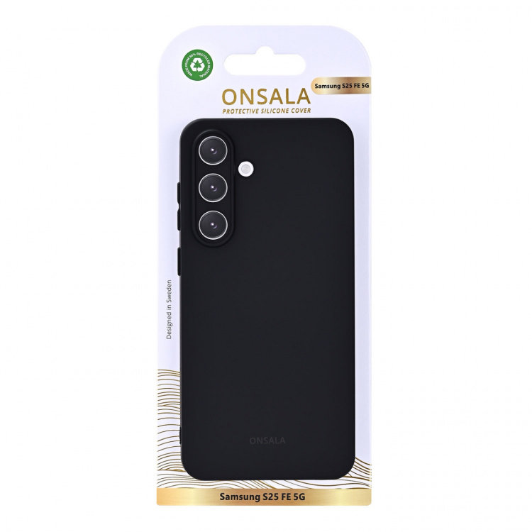 Onsala Phone Case with Silicone Feel Black - Samsung Galaxy S25 FE 5G
