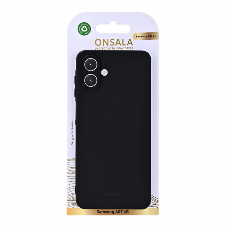 Onsala Phone Case with Silicone Feel Black - Samsung Galaxy A07 4G