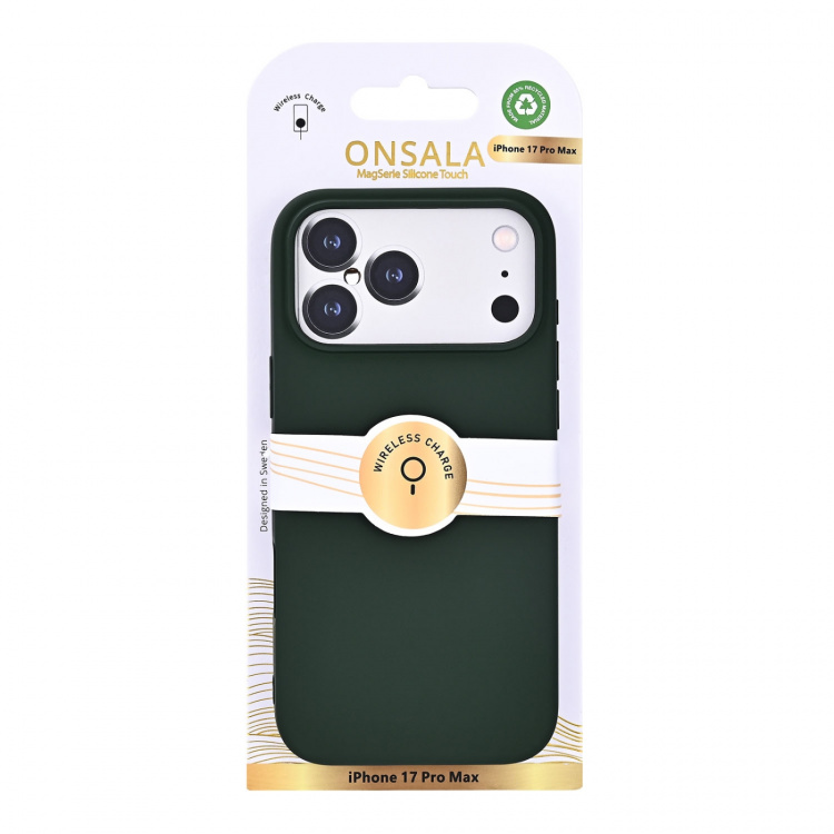 Onsala Phone Case with Silicone Feel Olive Green - iPhone 17 Pro Max