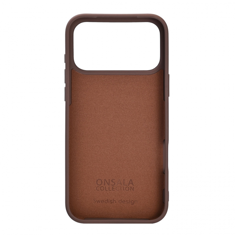 Onsala Phone Case with Silicone Feel Chocolate - iPhone 17 Pro Max