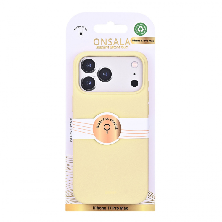Onsala Phone Case with Silicone Feel Lemon - iPhone 17 Pro Max