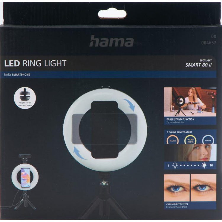 Hama Ring Light Spotlight Smart 80 Ii Set for Smartphones