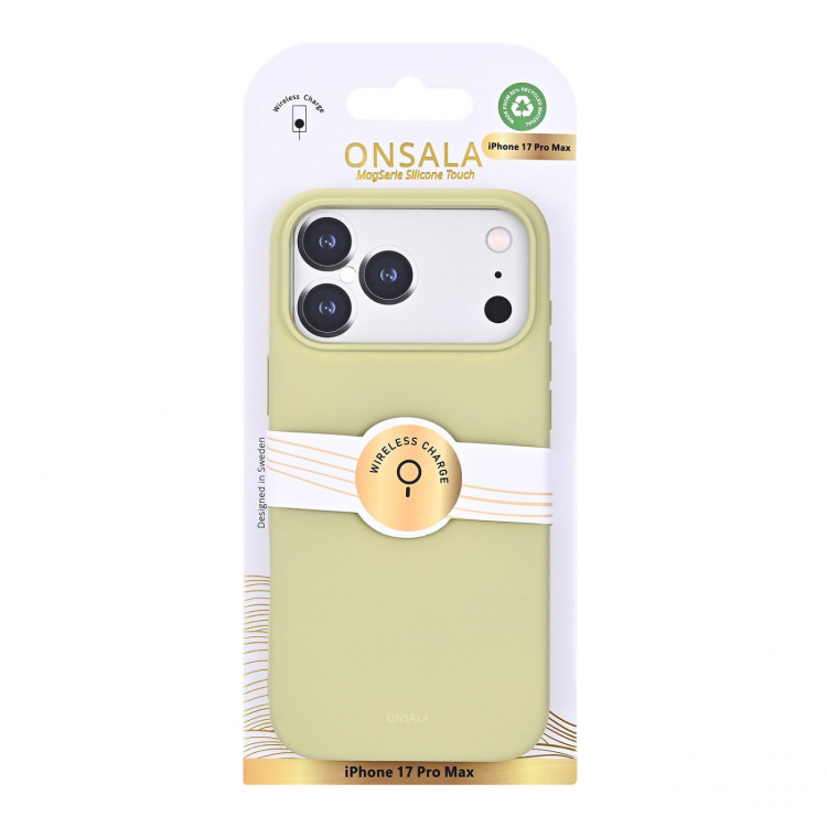 Onsala Phone Case with Silicone Feel Lime - iPhone 17 Pro Max