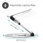 Desire2 Laptop Riser Sit-Stand Supreme 360 Aluminum