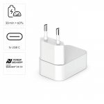 Hama Charger 1xUSB-C GaN PD 30W Fast Folding Mini White