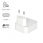 Hama Charger 2xUSB-C GaN PD 40W Fast Folding Mini White