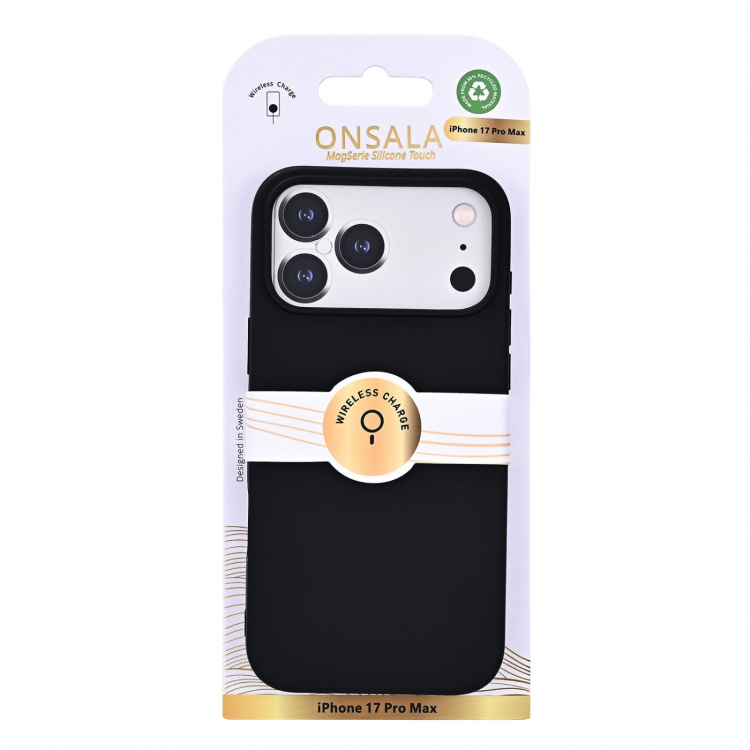 Onsala Phone Case with Silicone Feel Black - iPhone 17 Pro Max