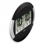 Hama Wall Clock Ischia DCF Radio Black Silver