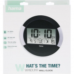 Hama Wall Clock Ischia DCF Radio Black Silver