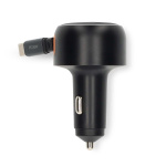 Nedis Car Charger | 2.4 / 3.0 A | Number of outputs: 1 | USB-C™ Retractable Cable | 0.70 m | Automatic Voltage Selection