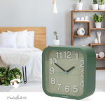 Nedis Analogue Desk Alarm Clock | Snooze function | Silent clockwork | Green