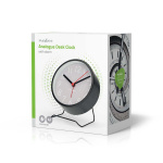 Nedis Analogue Desk Alarm Clock | Snooze function | Silent clockwork | Black