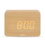 Nedis Digital Desk Alarm Clock | LED | Backlight | Snooze function | Date display | Indoor temperature | Wood