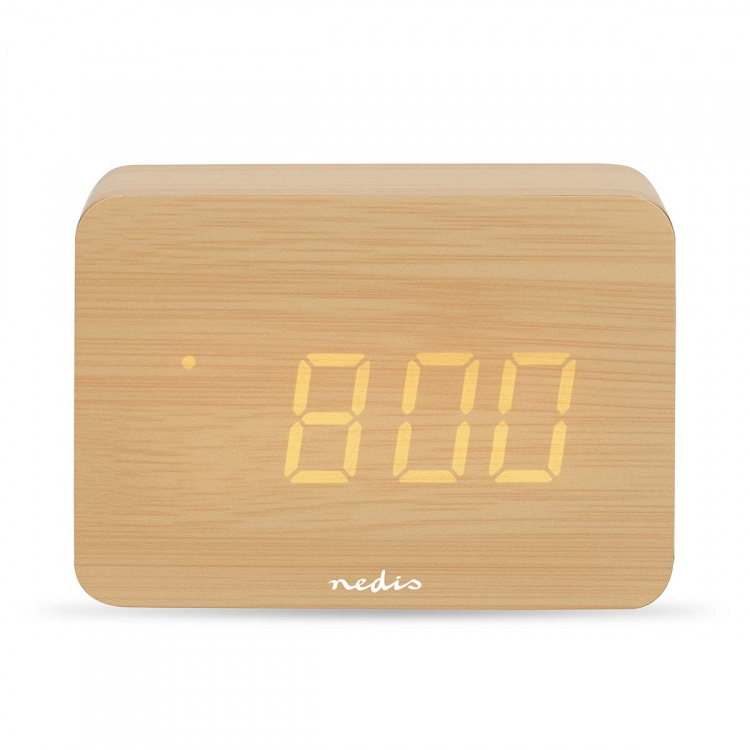 Nedis Digital Desk Alarm Clock | LED | Backlight | Snooze function | Date display | Indoor temperature | Wood