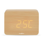 Nedis Digital Desk Alarm Clock | LED | Backlight | Snooze function | Date display | Indoor temperature | Wood