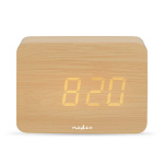 Nedis Digital Desk Alarm Clock | LED | Backlight | Snooze function | Date display | Indoor temperature | Wood