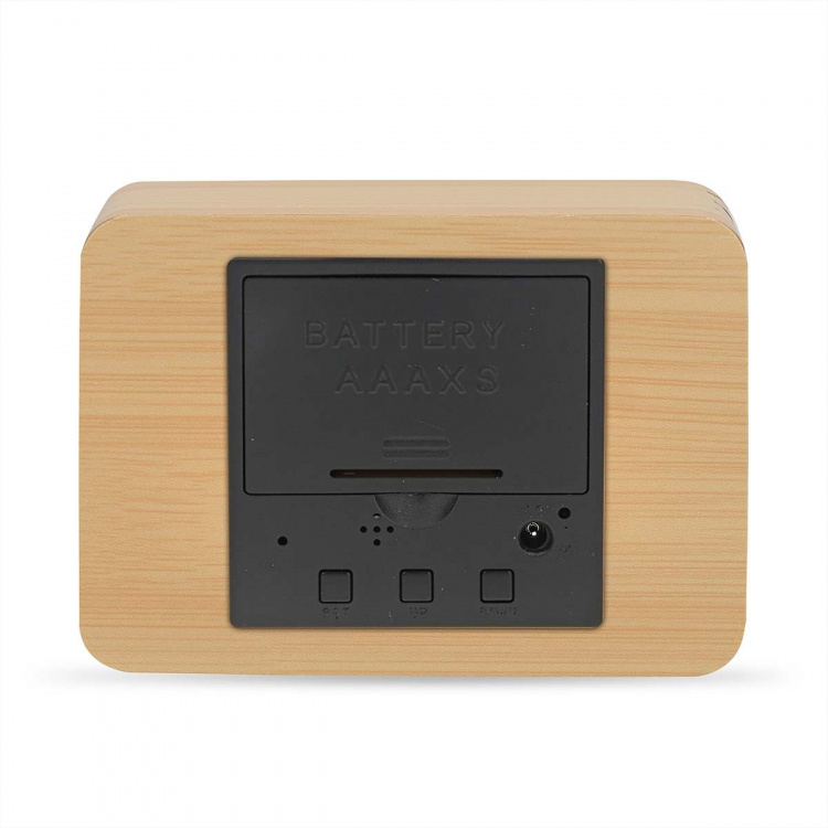 Nedis Digital Desk Alarm Clock | LED | Backlight | Snooze function | Date display | Indoor temperature | Wood