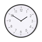 Nedis Wall Clock | Diameter: 300 mm | Plastic | Silent movement | Black