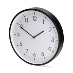 Nedis Wall Clock | Diameter: 300 mm | Plastic | Silent movement | Black