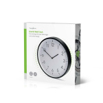 Nedis Wall Clock | Diameter: 300 mm | Plastic | Silent movement | Black