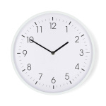 Nedis Wall Clock | Diameter: 300 mm | Plastic | Silent movement | White