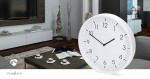 Nedis Wall Clock | Diameter: 300 mm | Plastic | Silent movement | White