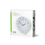 Nedis Wall Clock | Diameter: 300 mm | Plastic | Silent movement | White