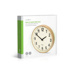 Nedis Wall Clock | Diameter: 300 mm | Wood | Silent movement | Wood
