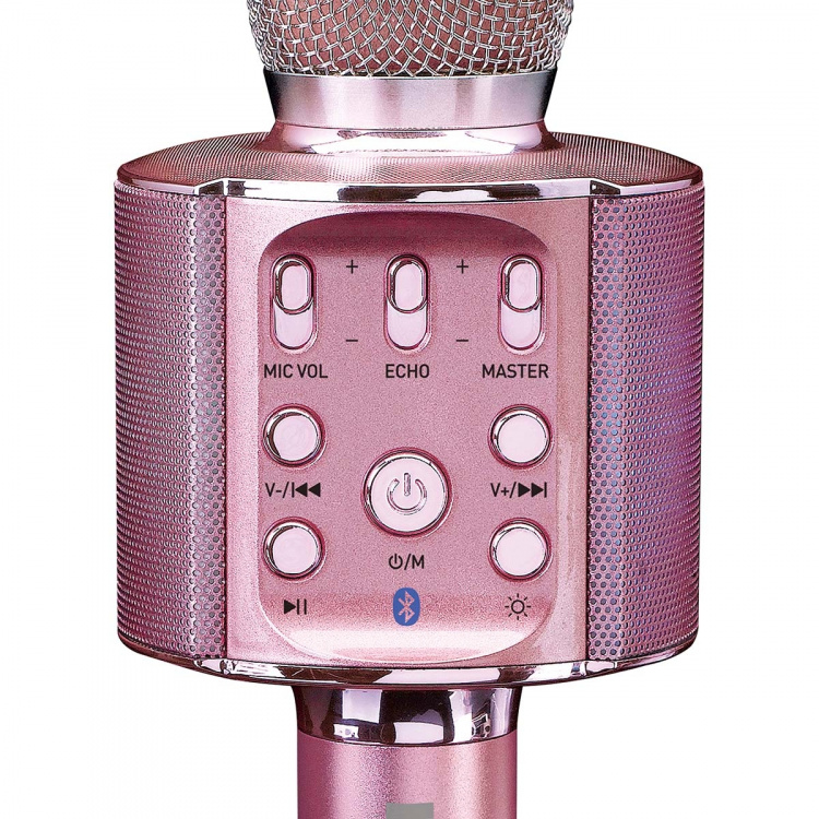 Lenco Bluetooth® Karaoke microphone with speaker & lighting Pink Lenco Bluetooth® Karaoke microphone with speaker & lighting Pink