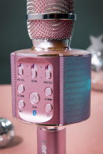 Lenco Bluetooth® Karaoke microphone with speaker & lighting Pink Lenco Bluetooth® Karaoke microphone with speaker & lighting Pink