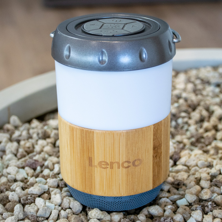 Lenco Lantern with built-in Bluetooth® speaker Bamboo Lenco Lantern with built-in Bluetooth® speaker Bamboo