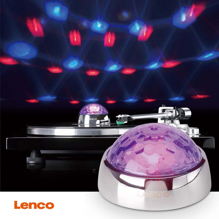 Lenco Center stabilizer with Party LED Light for turntable Silver Lenco Center stabilizer with Party LED Light for turntable Silver