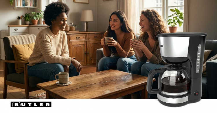 Butler Coffee Maker | 1.25 l | 1000 W | 10 Cups | Keep-warm function | Auto shut-off | Black / Stainless Steel