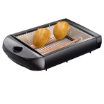 MELISSA Flat toaster | 600W | Timer | Removable crumb tray | Automatic switch-off | Black