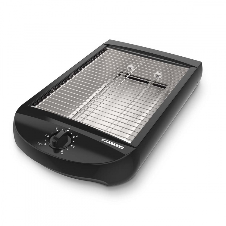 MELISSA Flat toaster | 600W | Timer | Removable crumb tray | Automatic switch-off | Black