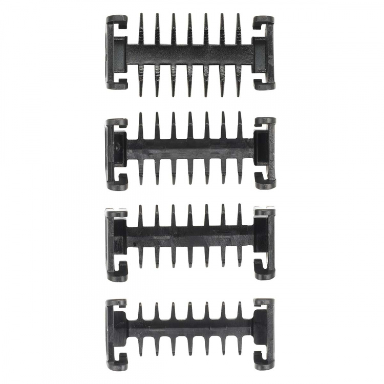 MELISSA Rechargeable beard and body trimmer with ultra-thin razor, including 4 spacer combs Black MELISSA Rechargeable beard and body trimmer with ultra-thin razor, including 4 spacer combs Black