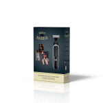 MELISSA Rechargeable beard and body trimmer with ultra-thin razor, including 4 spacer combs Black