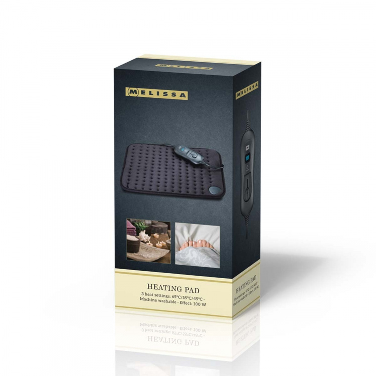 MELISSA Heating pad with three heat settings, overheating protection and automatic switch-off 40 x 30 cm Black MELISSA Heating pad with three heat settings, overheating protection and automatic switch-off 40 x 30 cm Black