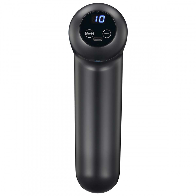 MELISSA Rechargeable massage gun with LED 4 heads Black MELISSA Rechargeable massage gun with LED 4 heads Black