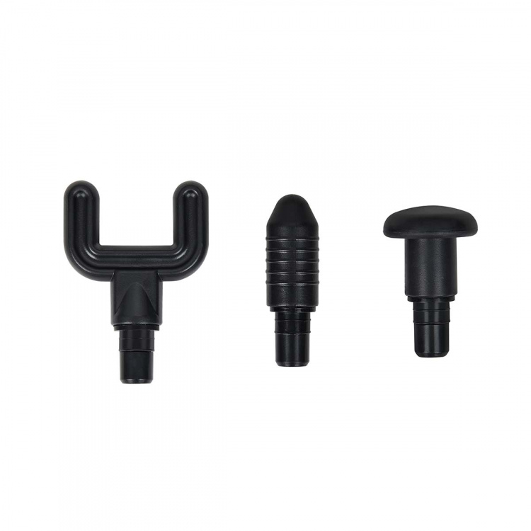 MELISSA Rechargeable massage gun with LED 4 heads Black MELISSA Rechargeable massage gun with LED 4 heads Black