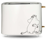 Moomin Ceramic toaster, 2 slices, 875W, white Moomin Ceramic toaster, 2 slices, 875W, white