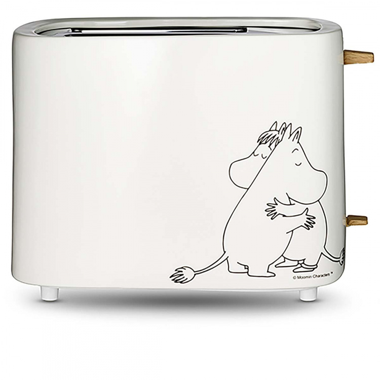 Moomin Ceramic toaster, 2 slices, 875W, white Moomin Ceramic toaster, 2 slices, 875W, white