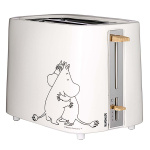 Moomin Ceramic toaster, 2 slices, 875W, white Moomin Ceramic toaster, 2 slices, 875W, white