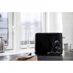 Moomin Ceramic toaster 2 slices black 875W Moomin Ceramic toaster 2 slices black 875W