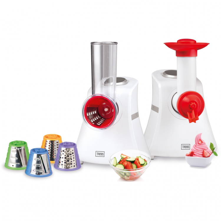 Trebs Vegetable Slicer and Sorbet Ice Cream Maker / Comfortcook in one with 5 attachments Trebs Vegetable Slicer and Sorbet Ice Cream Maker / Comfortcook in one with 5 attachments