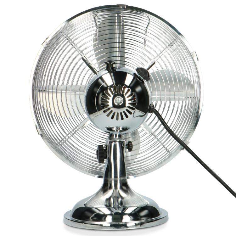 Trebs Table fan metal 12 inch Silver Trebs Table fan metal 12 inch Silver