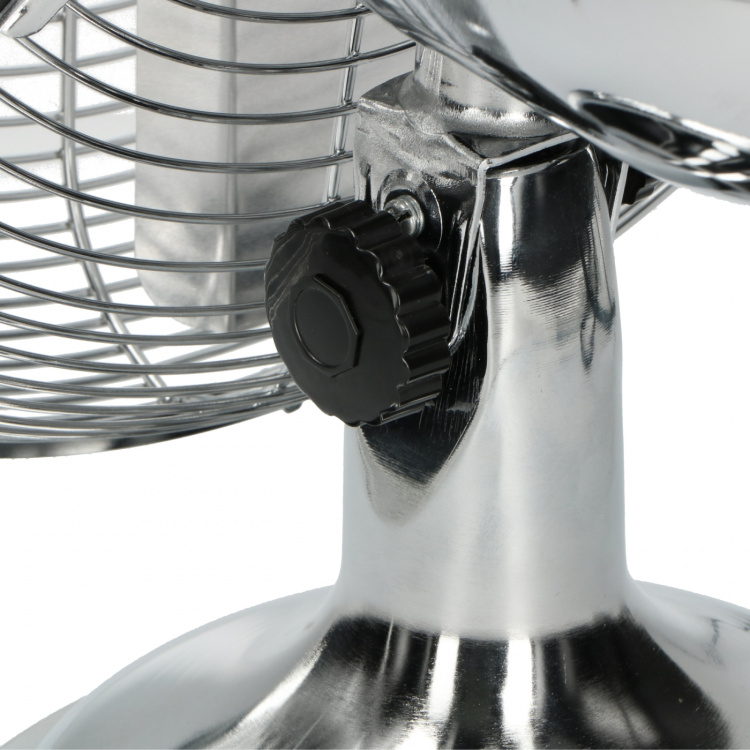 Trebs Table fan metal 12 inch Silver Trebs Table fan metal 12 inch Silver