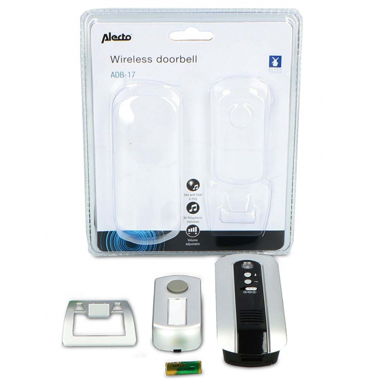 Alecto Wireless doorbell Black / Silver
