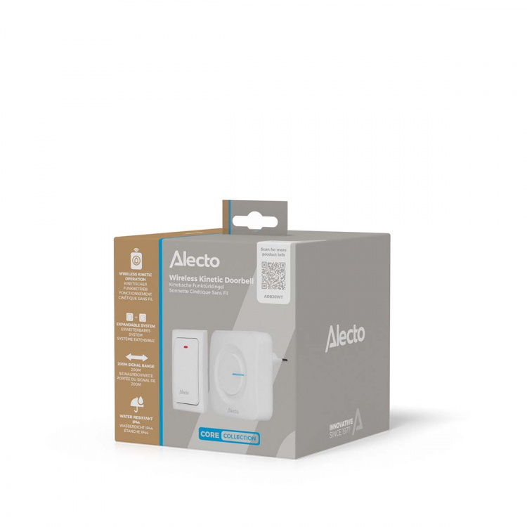 Alecto Battery free doorbell White Alecto Battery free doorbell White